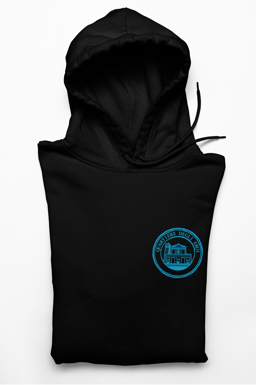 Felpa con cappuccio quartiere Della Vittoria (XV) nera