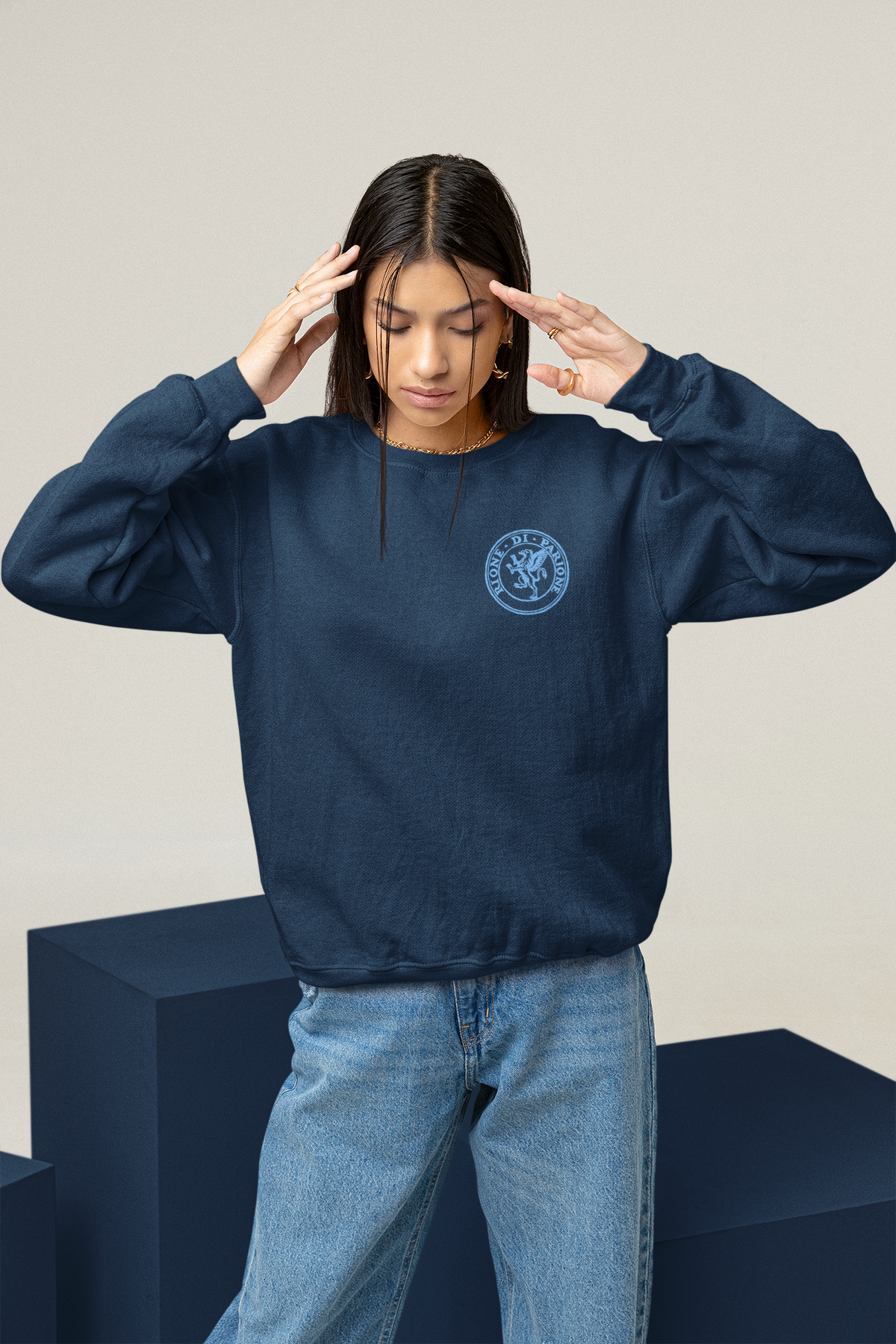 Felpa rione Parione (VI) blu