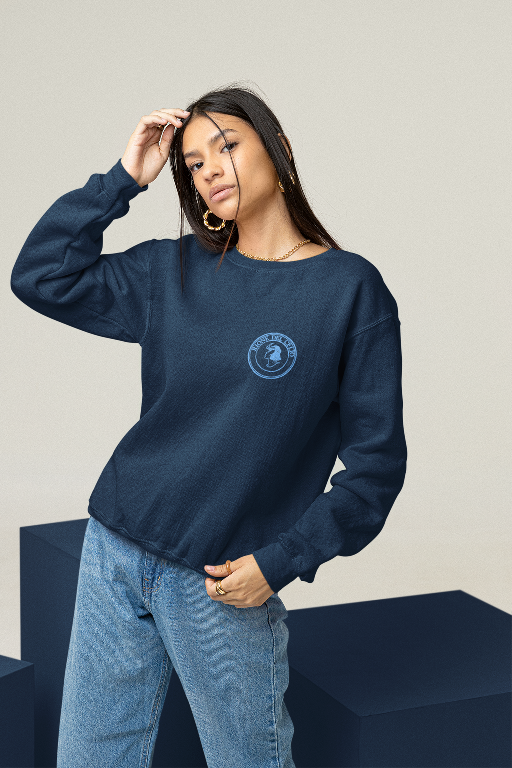 Felpa rione Celio (XIX) blu