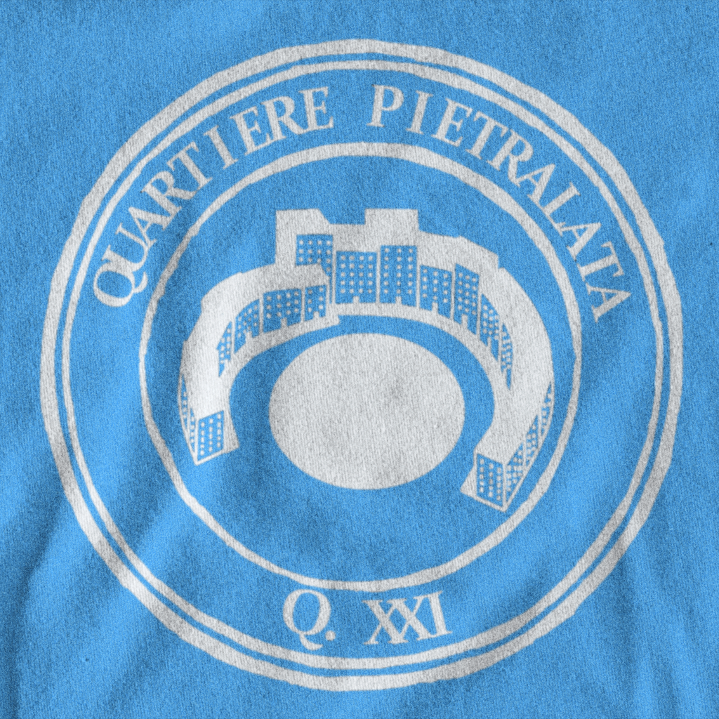 Maglietta quartiere Pietralata (XXI) biancoceleste