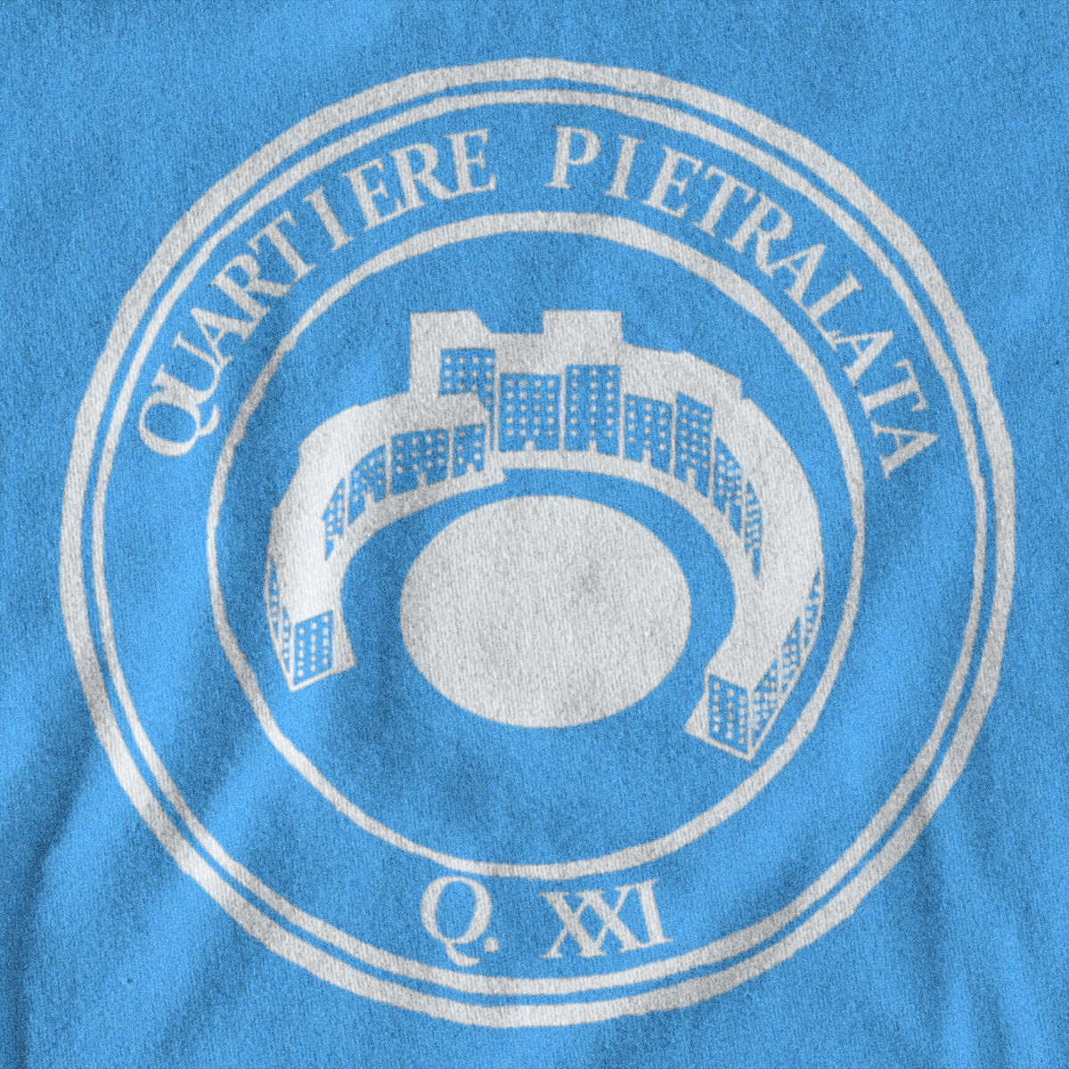 Maglietta quartiere Pietralata (XXI) biancoceleste