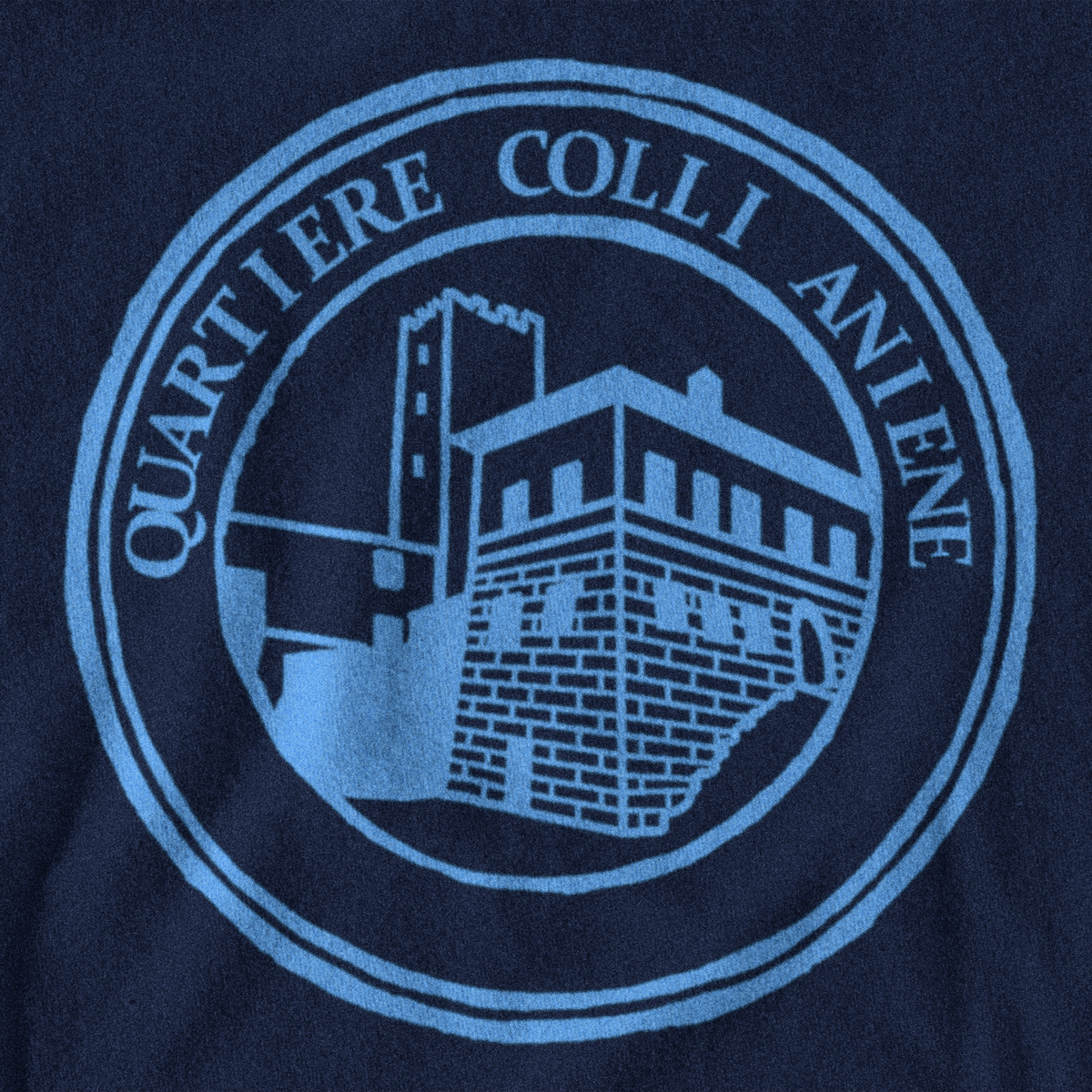 Maglietta quartiere Colli Aniene biancoceleste